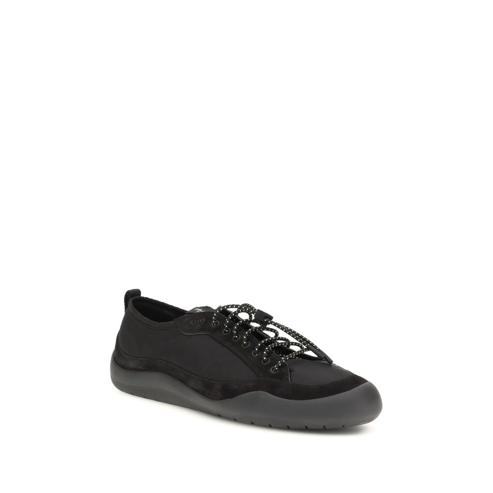 Prada Black Fabric Athletic Sneakers - Image 2