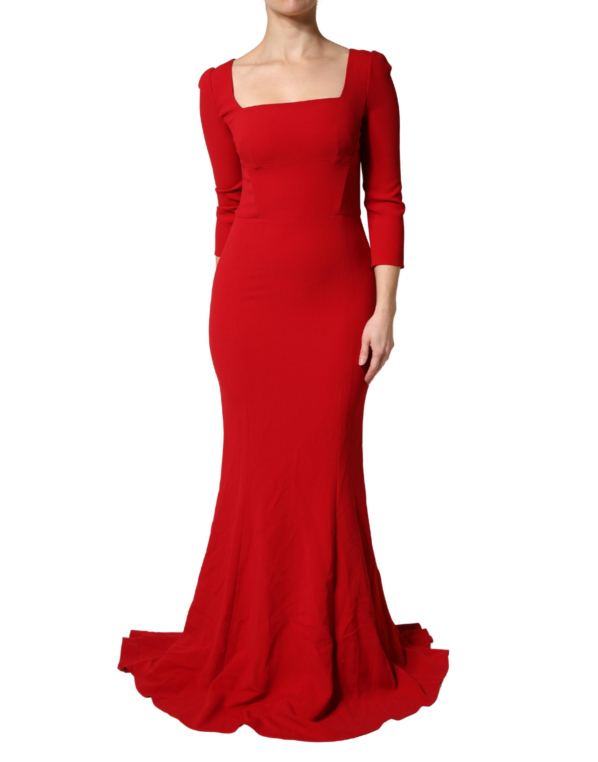 Dolce & Gabbana Red Viscose Sheath Bodycon Mermaid Dress - Image 2
