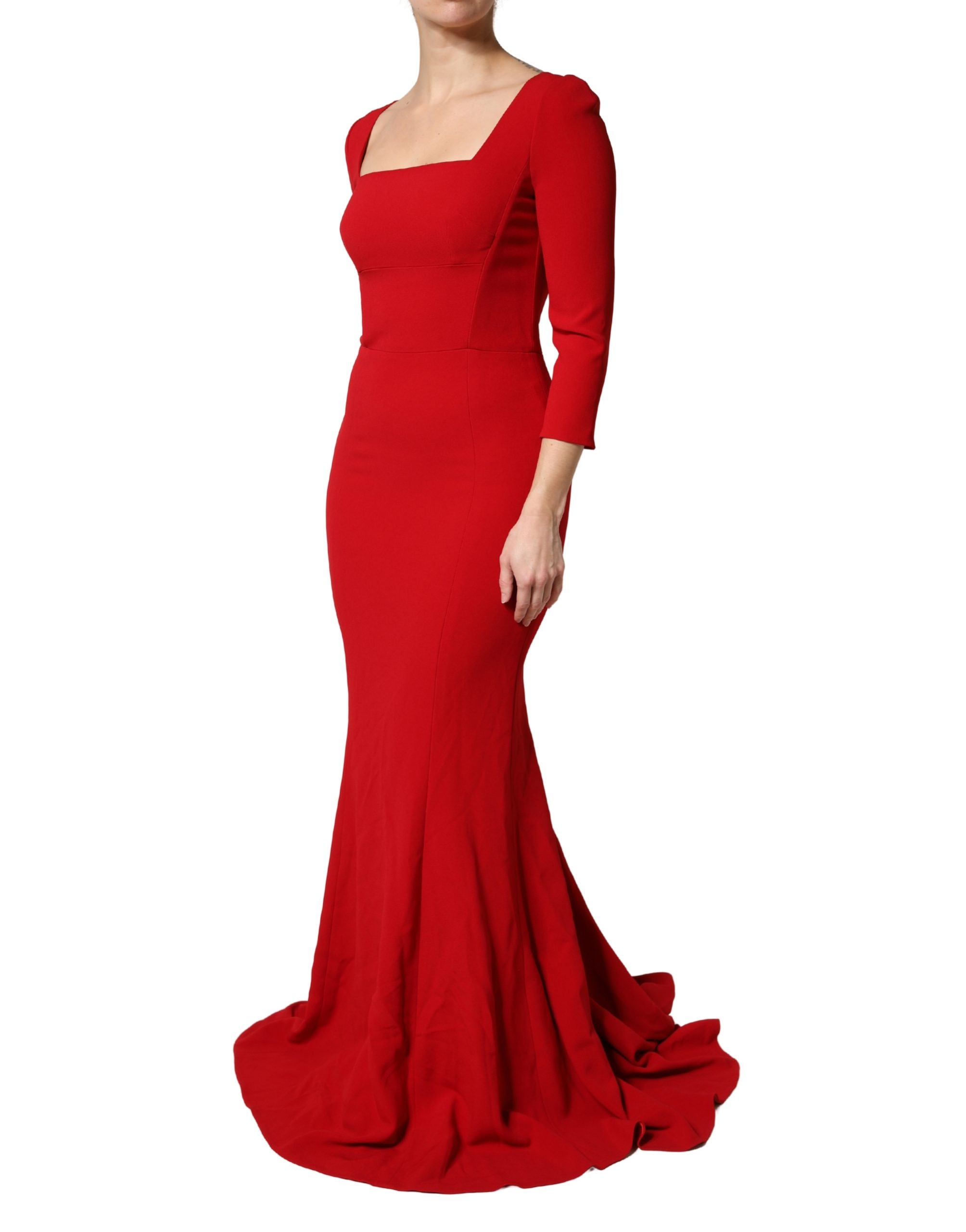 Dolce & Gabbana Red Viscose Sheath Bodycon Mermaid Dress - Image 3