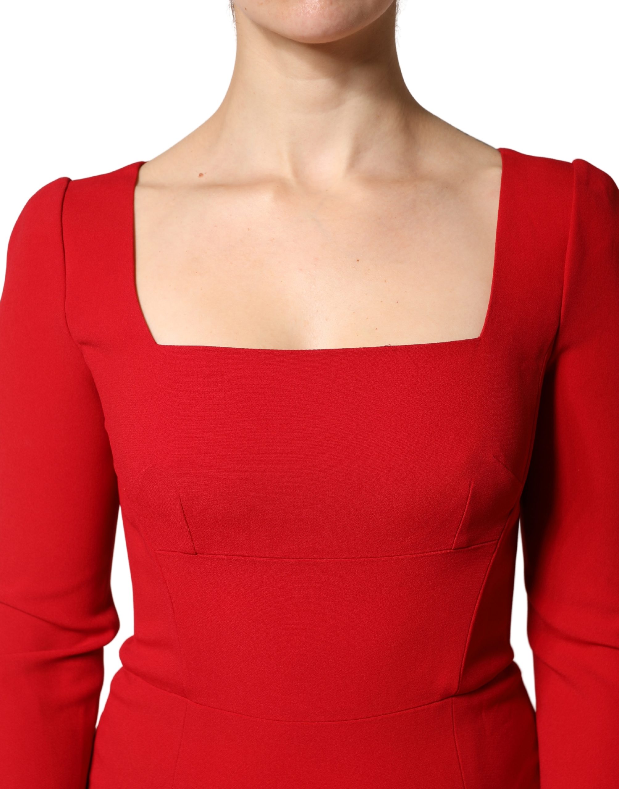 Dolce & Gabbana Red Viscose Sheath Bodycon Mermaid Dress - Image 5
