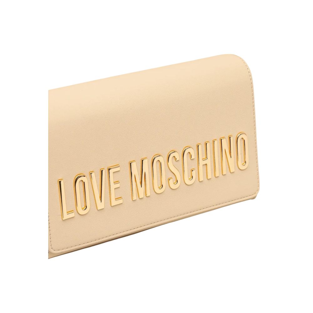 Love Moschino Beige Polyethylene Handbag - Image 4