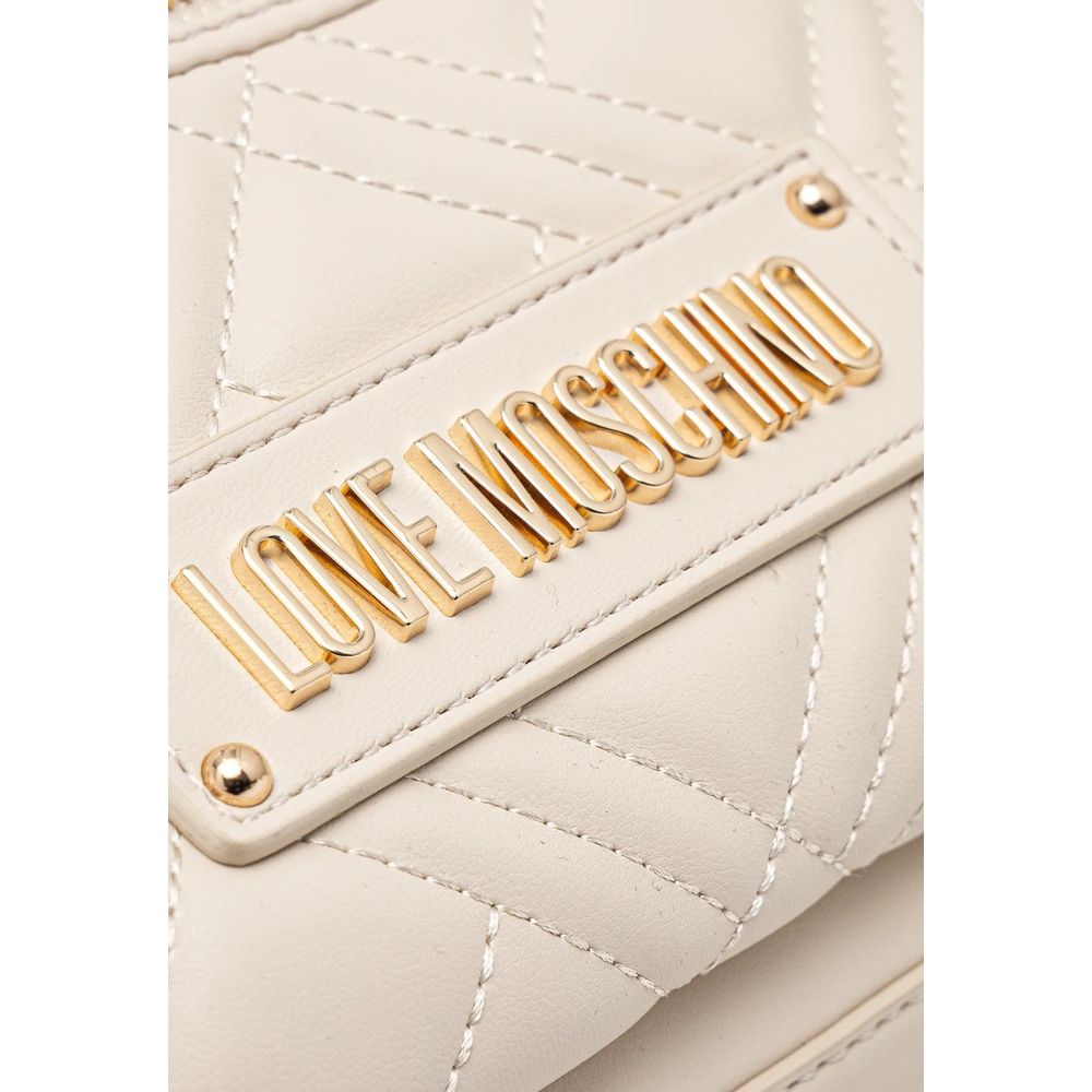 Love Moschino Beige Polyethylene Backpack - Image 3