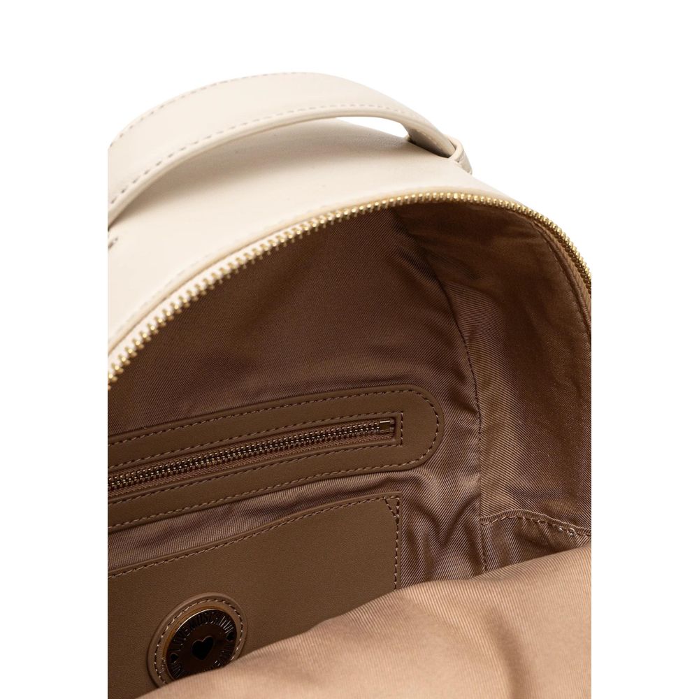 Love Moschino Beige Polyethylene Backpack - Image 5