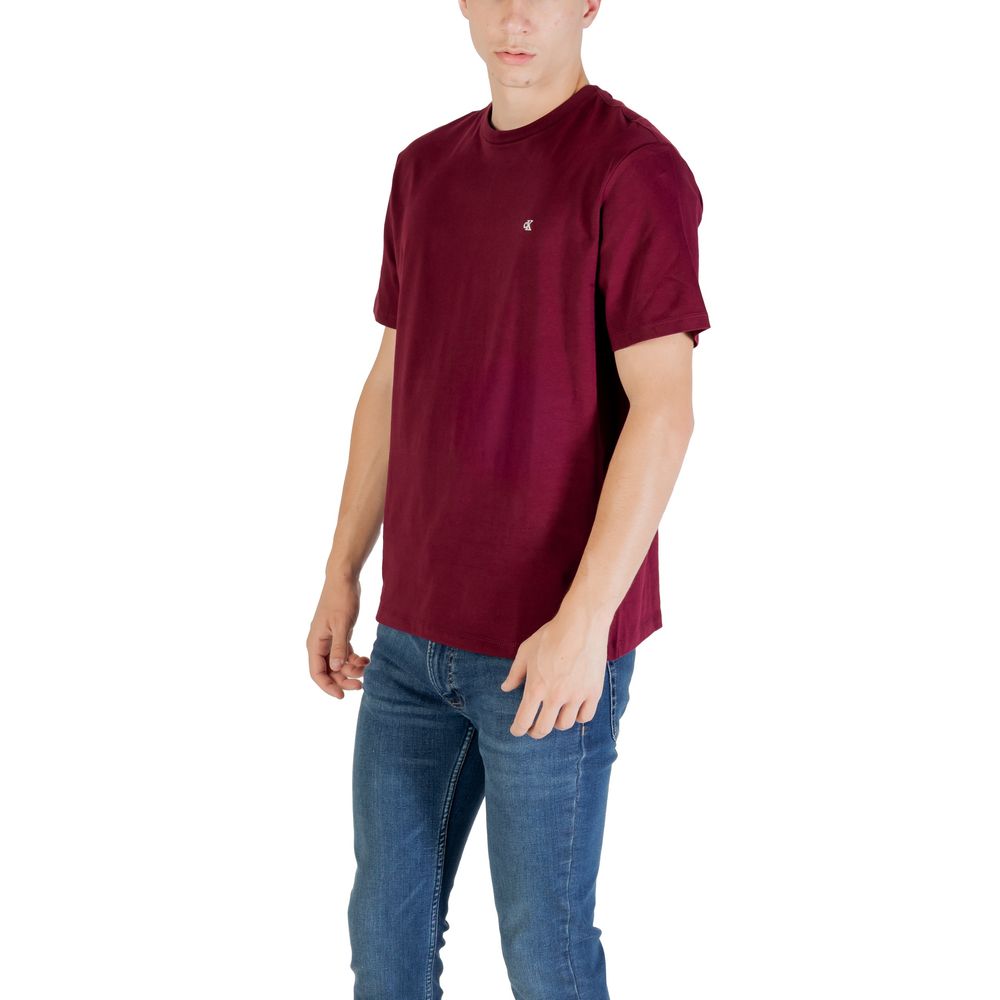 Calvin Klein Jeans Bordeaux Cotton T-Shirt - Image 4
