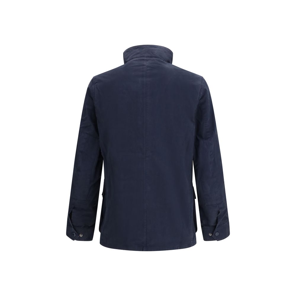 Barbour International Blue Cotton Full-Length Jacket - Image 2