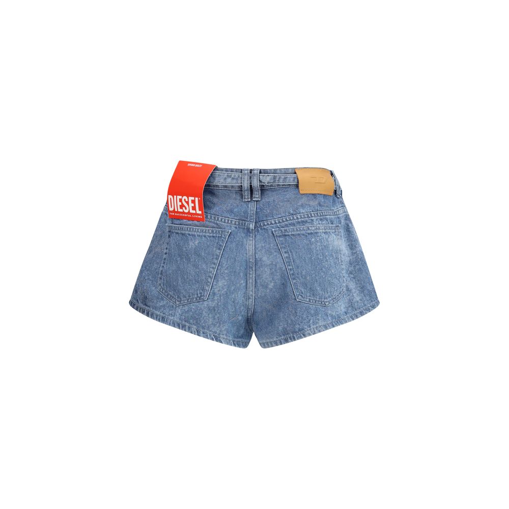 Diesel Blue Cotton Bermuda Shorts - Image 2