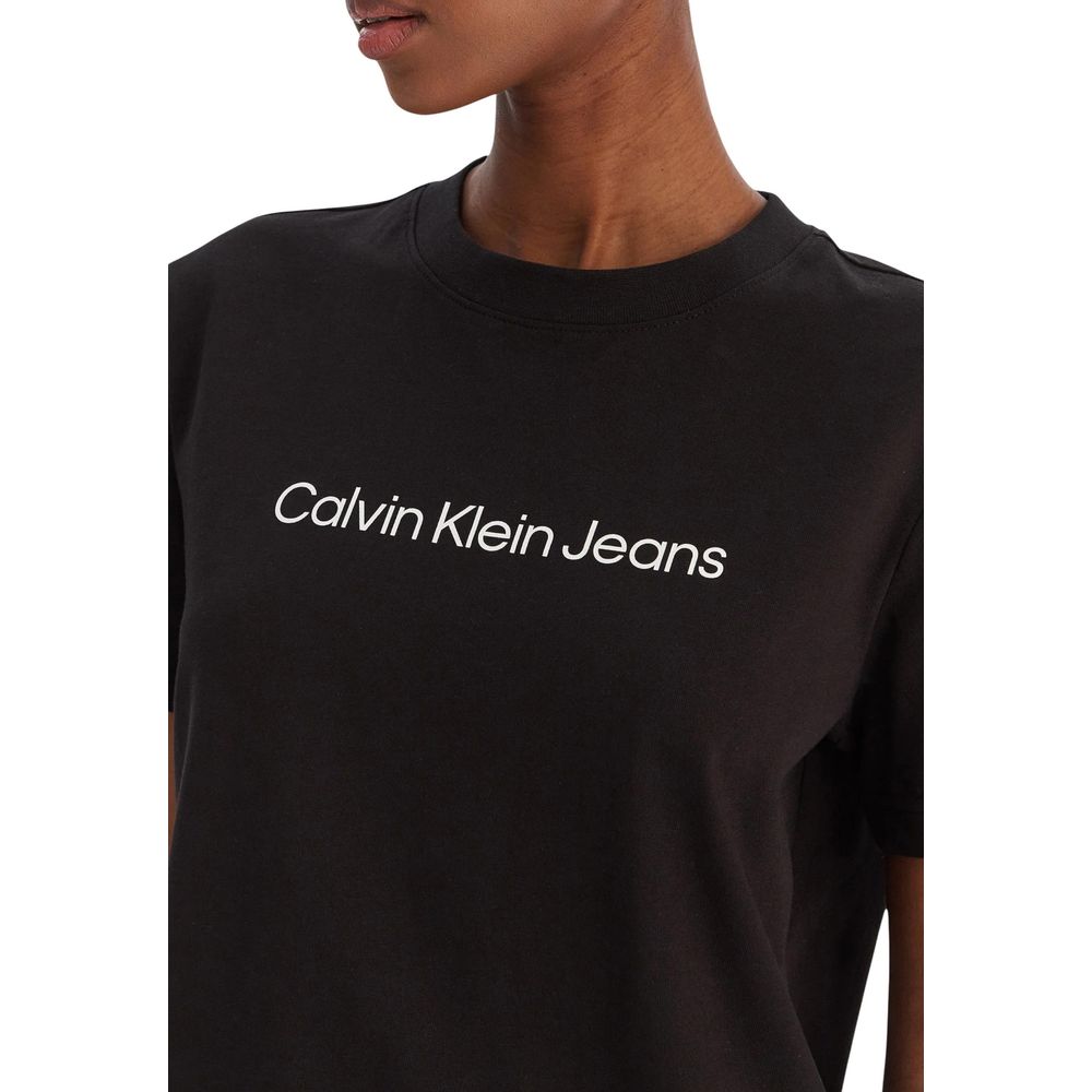 Calvin Klein Jeans Black Cotton T-Shirt - Image 4