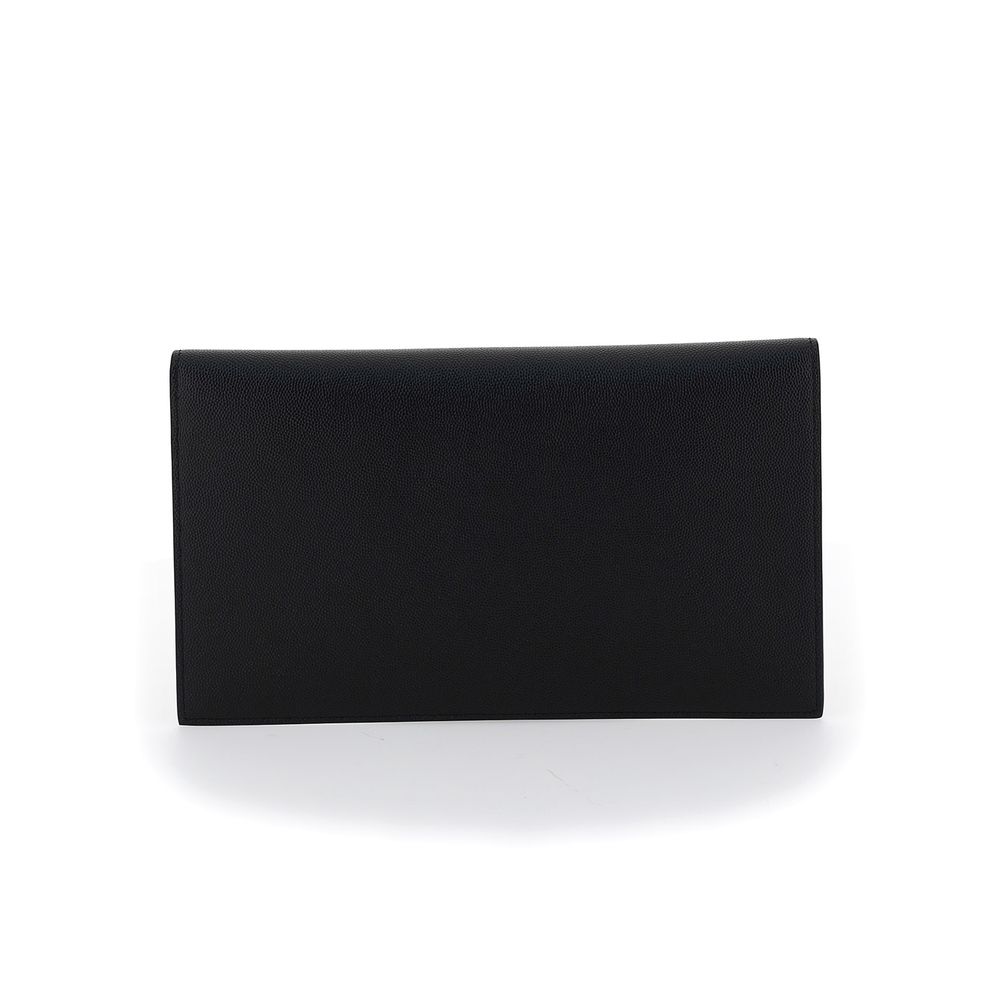 Saint Laurent Black Calf Leather Bos Taurus Wallet - Image 2