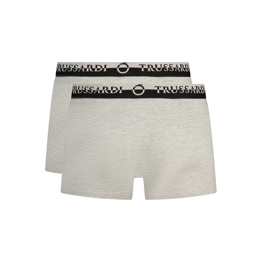 Trussardi Grigio Cotton Men Boxer Short - Image 2