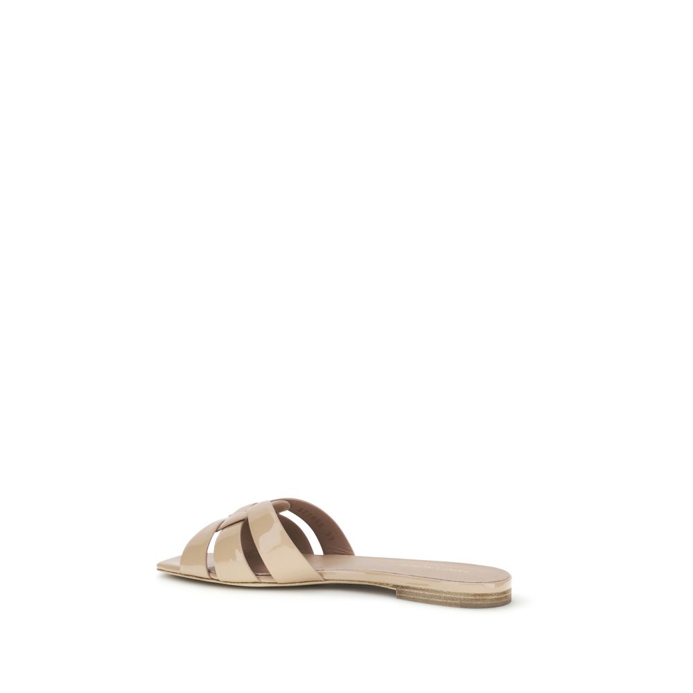 Saint Laurent Multicolor Calf Leather Bos Taurus Flat Sandals - Image 3