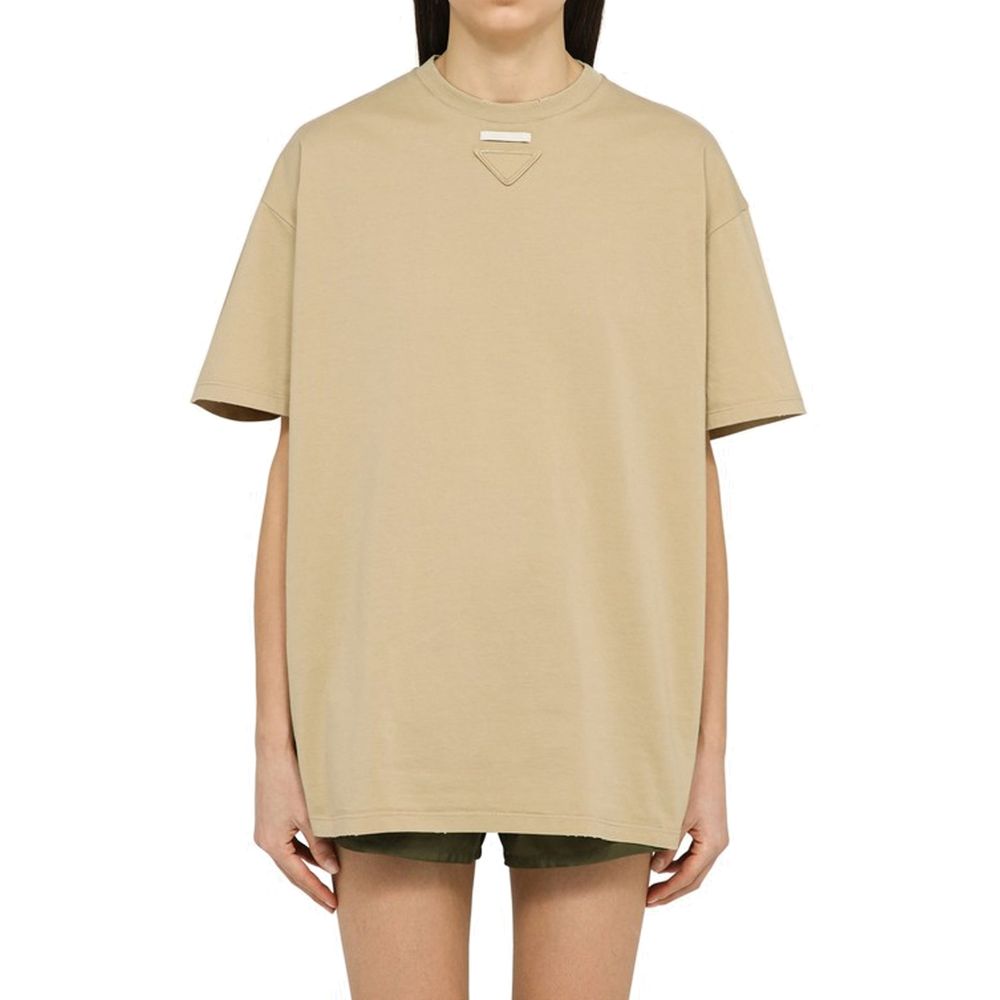 Prada Beige Cotton T-Shirt - Image 2