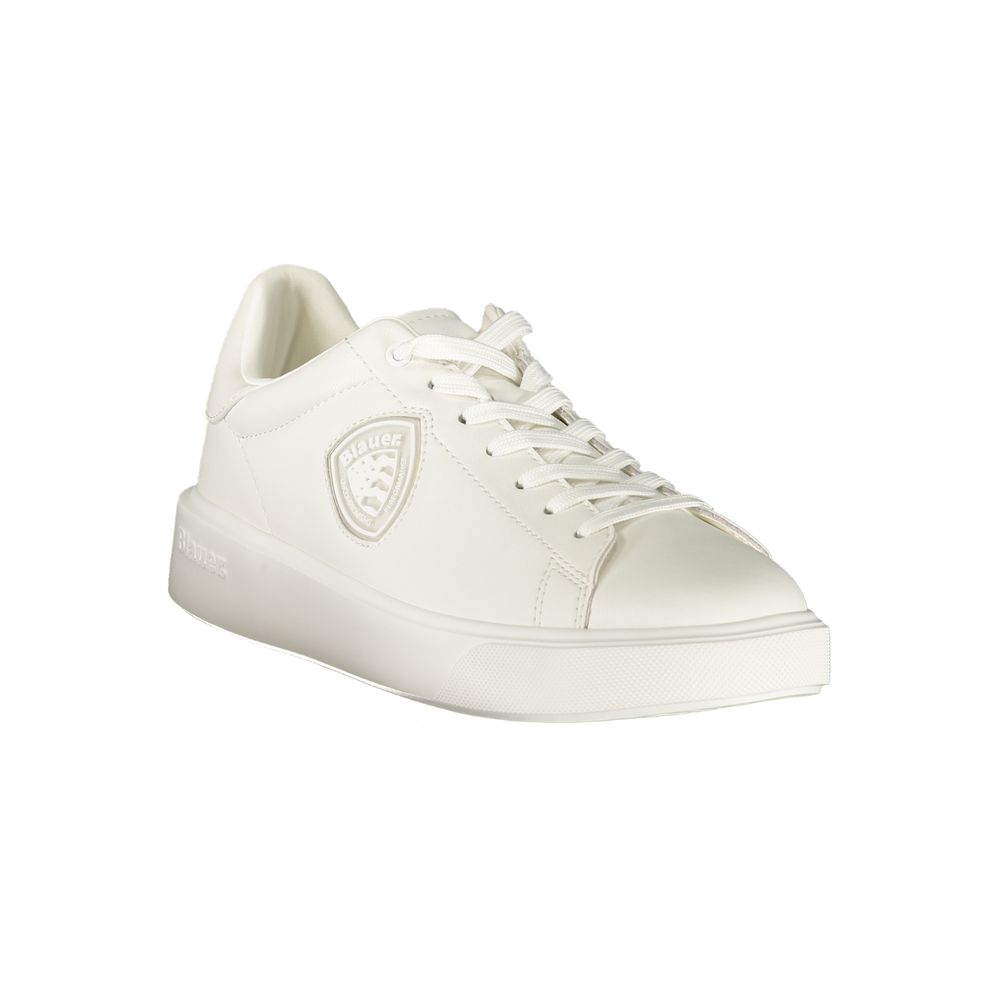 Blauer White Polyurethane Men's Sneaker - Image 2