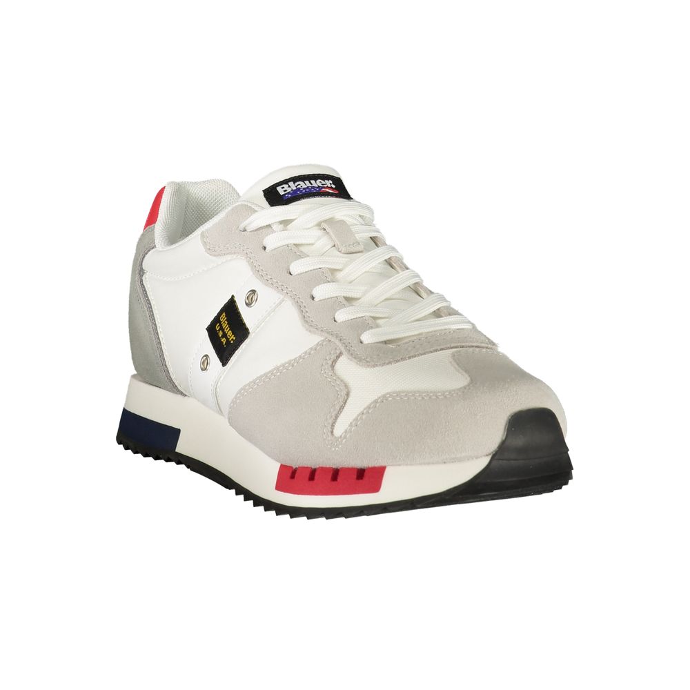 Blauer White Polyurethane Mens Sneaker - Image 2