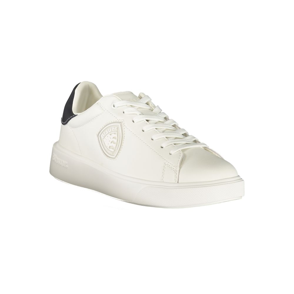 Blauer White Polyurethane Men's Sneaker - Image 2