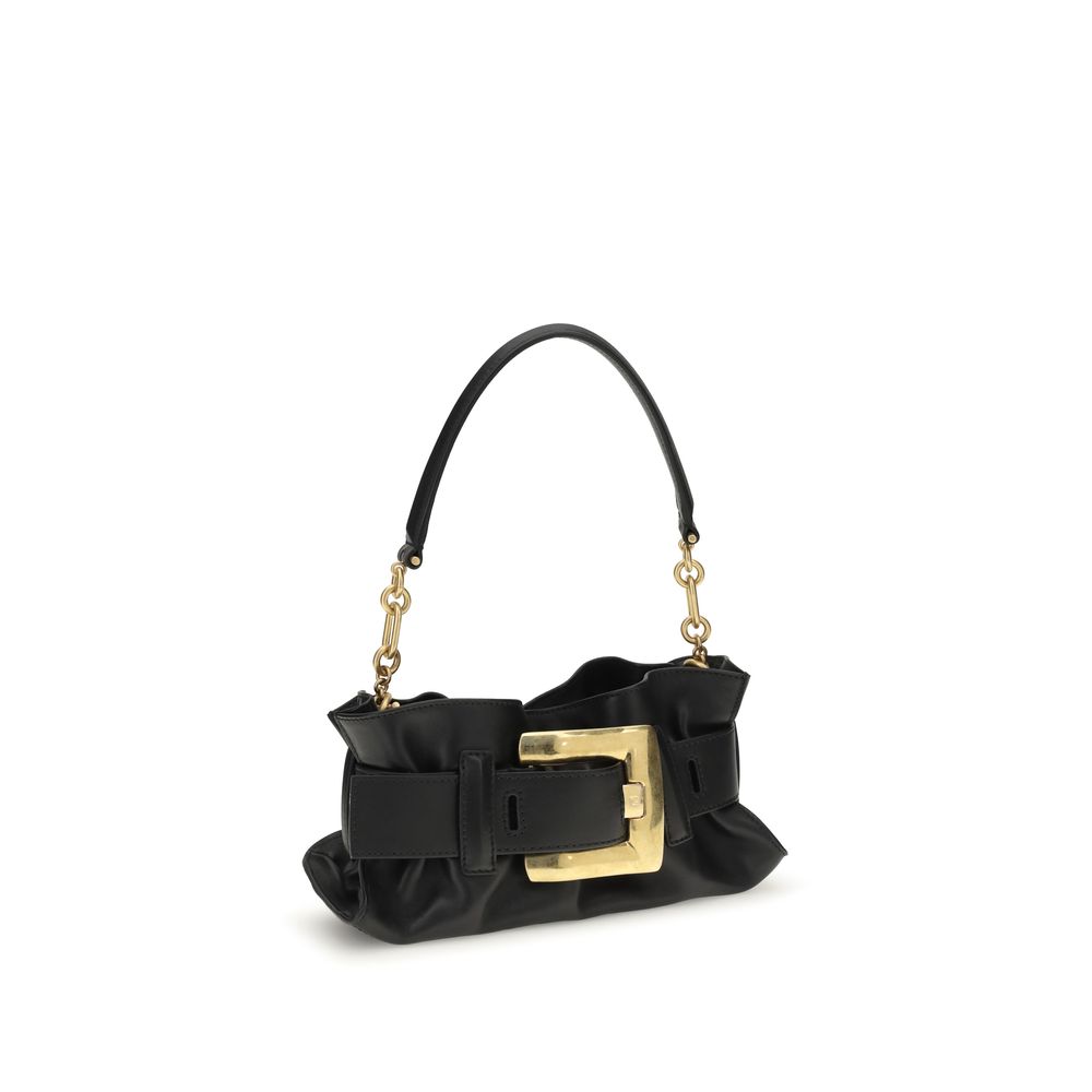 Balmain Black Calf Leather Bos Taurus Shoulder Bag - Image 2