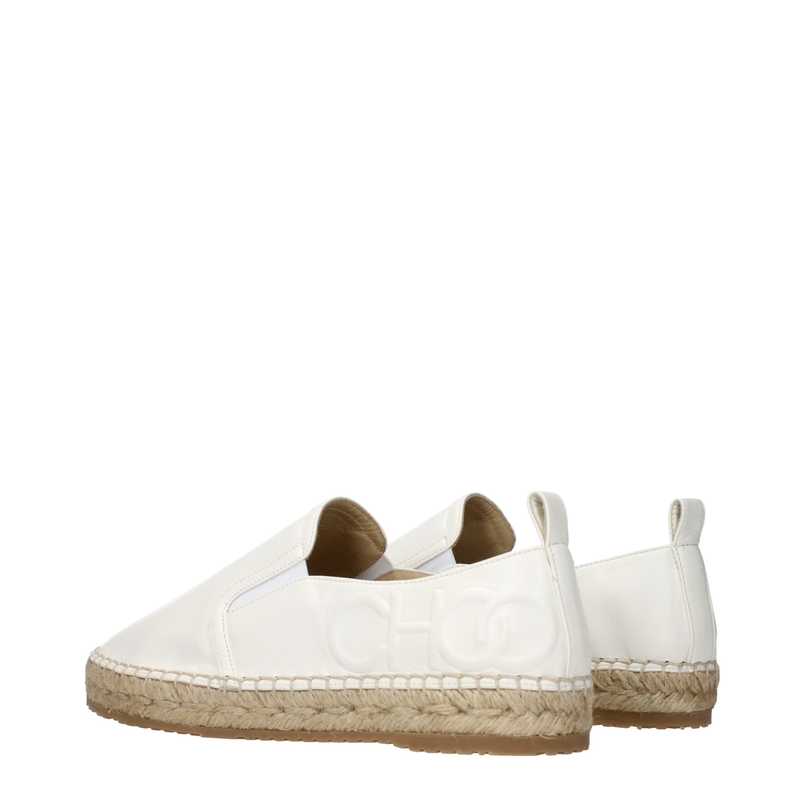 Jimmy Choo White Leather Espadrilles - Image 4