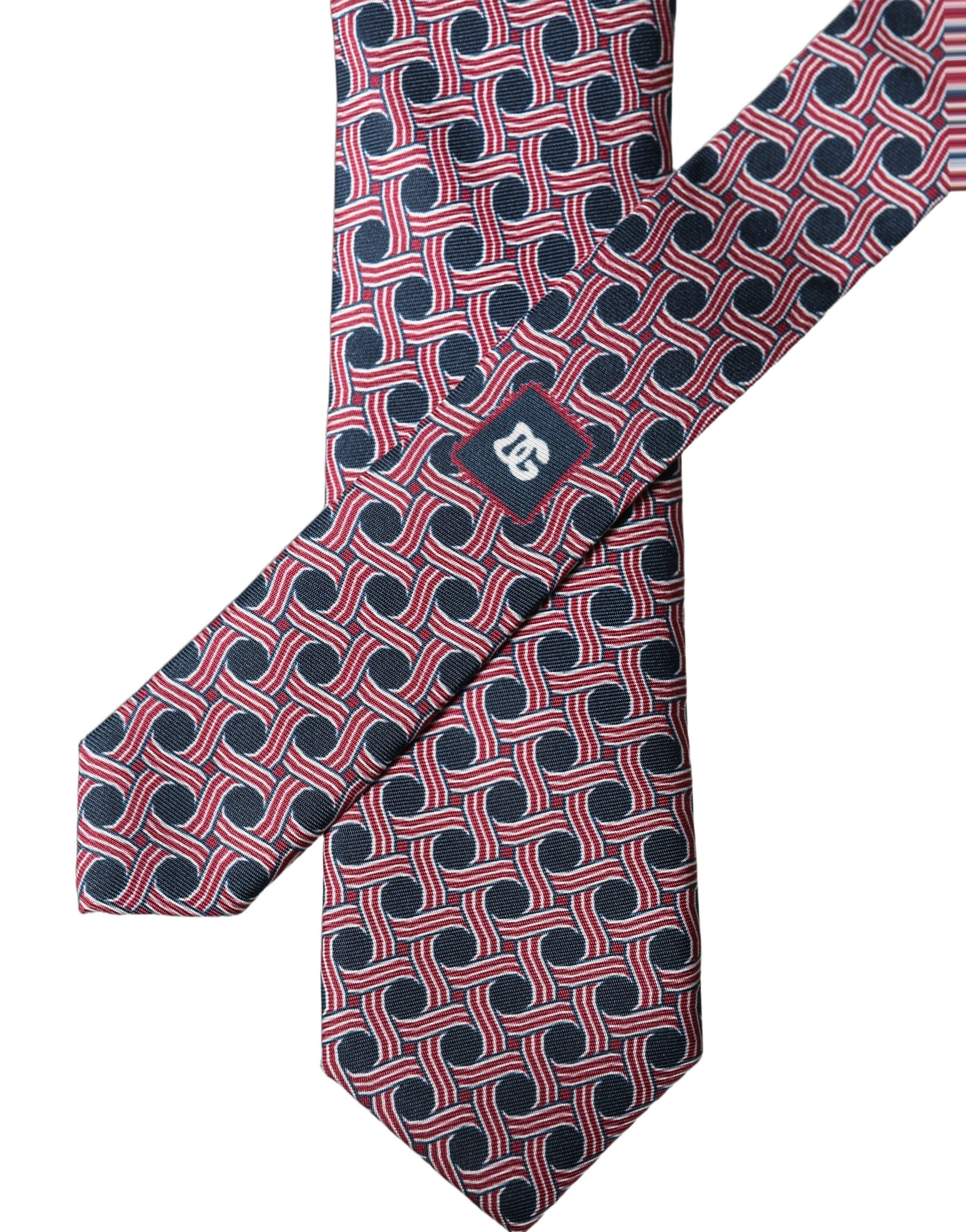 Dolce & Gabbana Multicolor Patterned Silk Adjustable Men Tied Necktie Tie - Image 6
