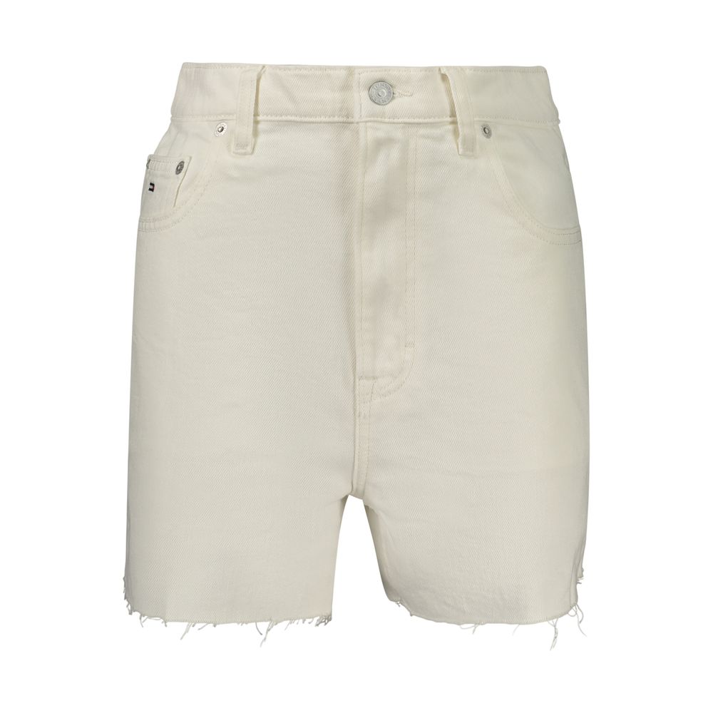 Tommy Hilfiger White Cotton Women Shorts