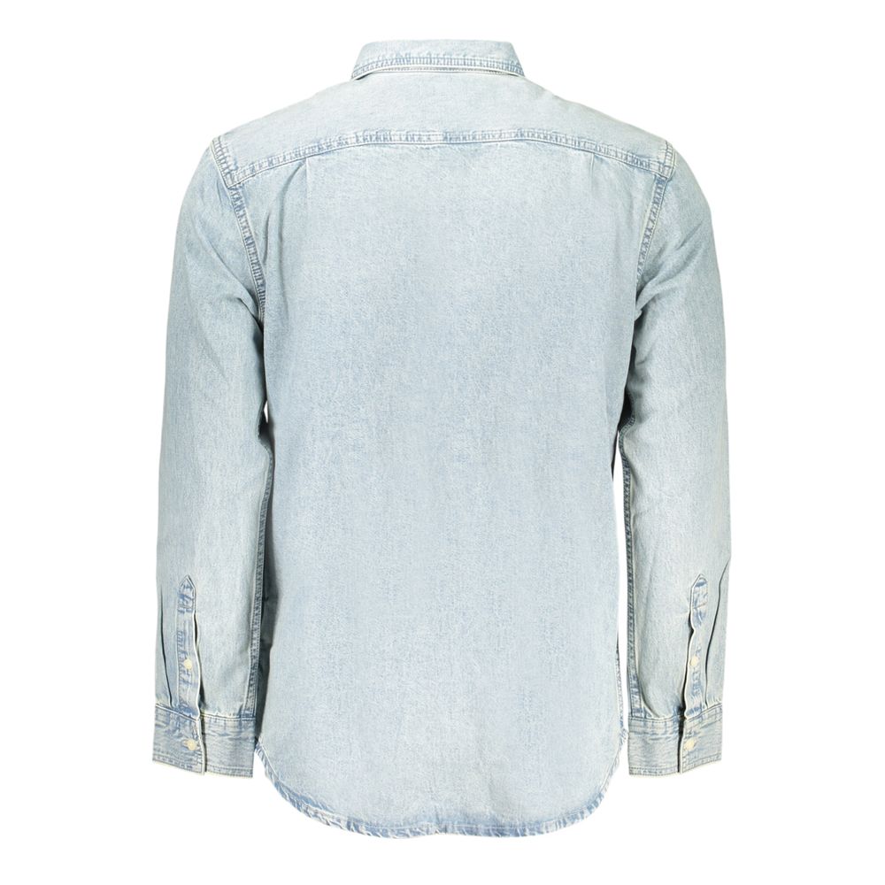 Calvin Klein Azzurro Cotton Mens Shirt - Image 2