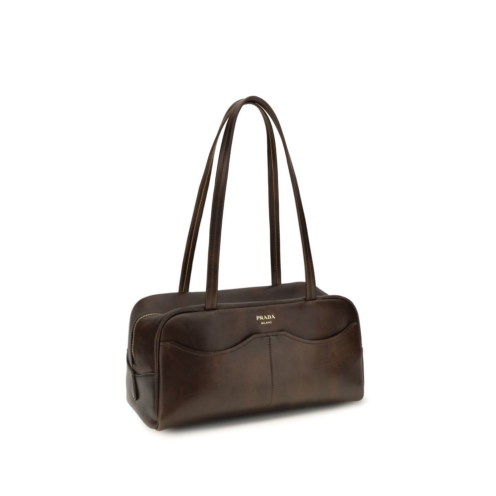 Prada Brown Calf Leather Bos Taurus Shoulder Bag - Image 2