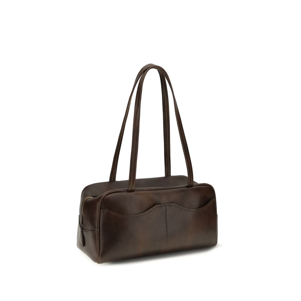 Prada Brown Calf Leather Bos Taurus Shoulder Bag - Image 3