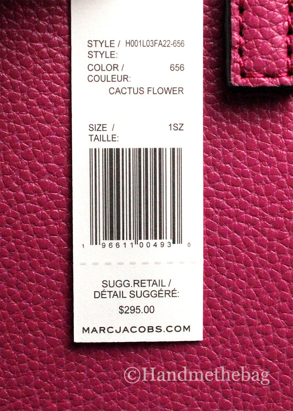 Marc Jacobs Mini Grind Cactus Flower Pebbled Leather Crossbody Tote Bag - Image 4