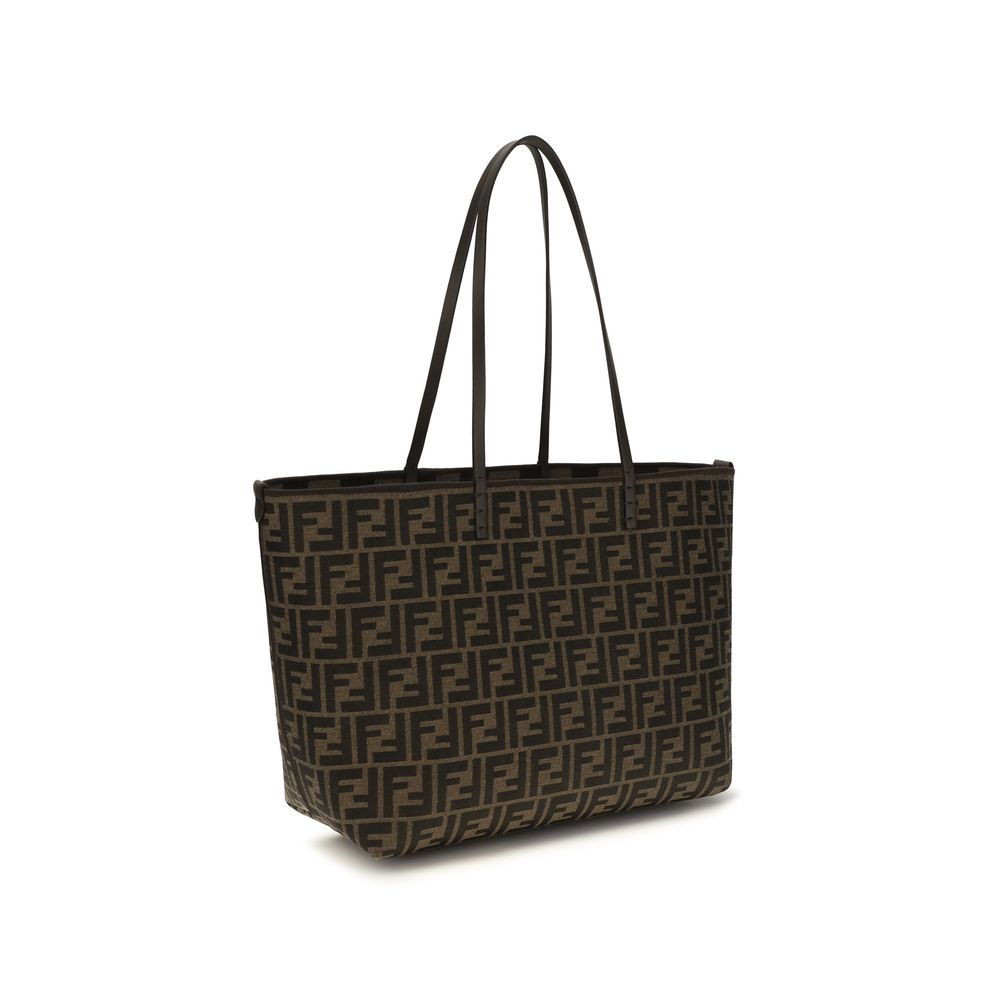 Fendi Brown Fabric Shoulder Bag - Image 2
