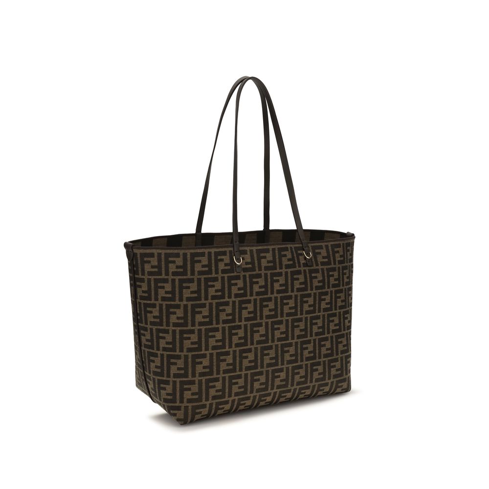 Fendi Brown Fabric Shoulder Bag - Image 3