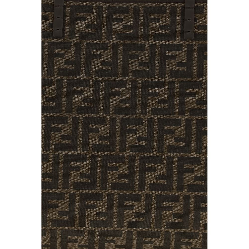 Fendi Brown Fabric Shoulder Bag - Image 4