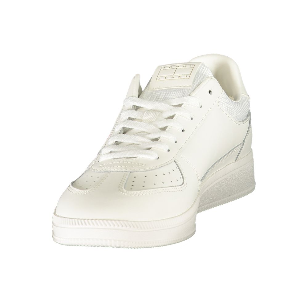 Tommy Hilfiger White Polyurethane Men's Sneaker - Image 3