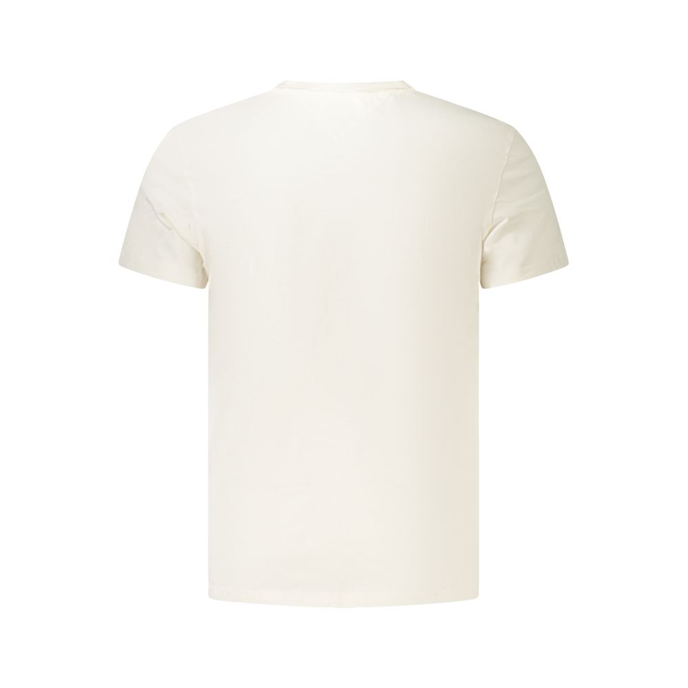 Tommy Hilfiger Bianco Cotton Mens T-Shirt - Image 2