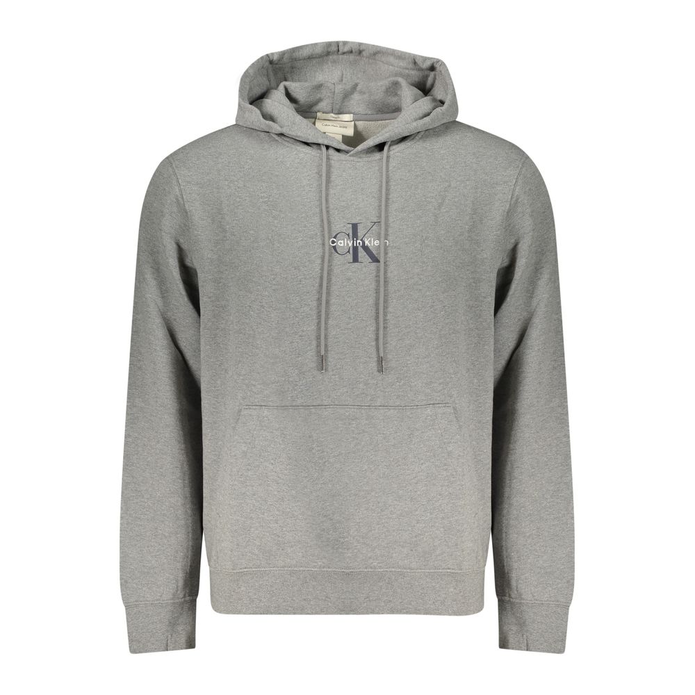 Calvin Klein Gray Cotton Men's Hoodie