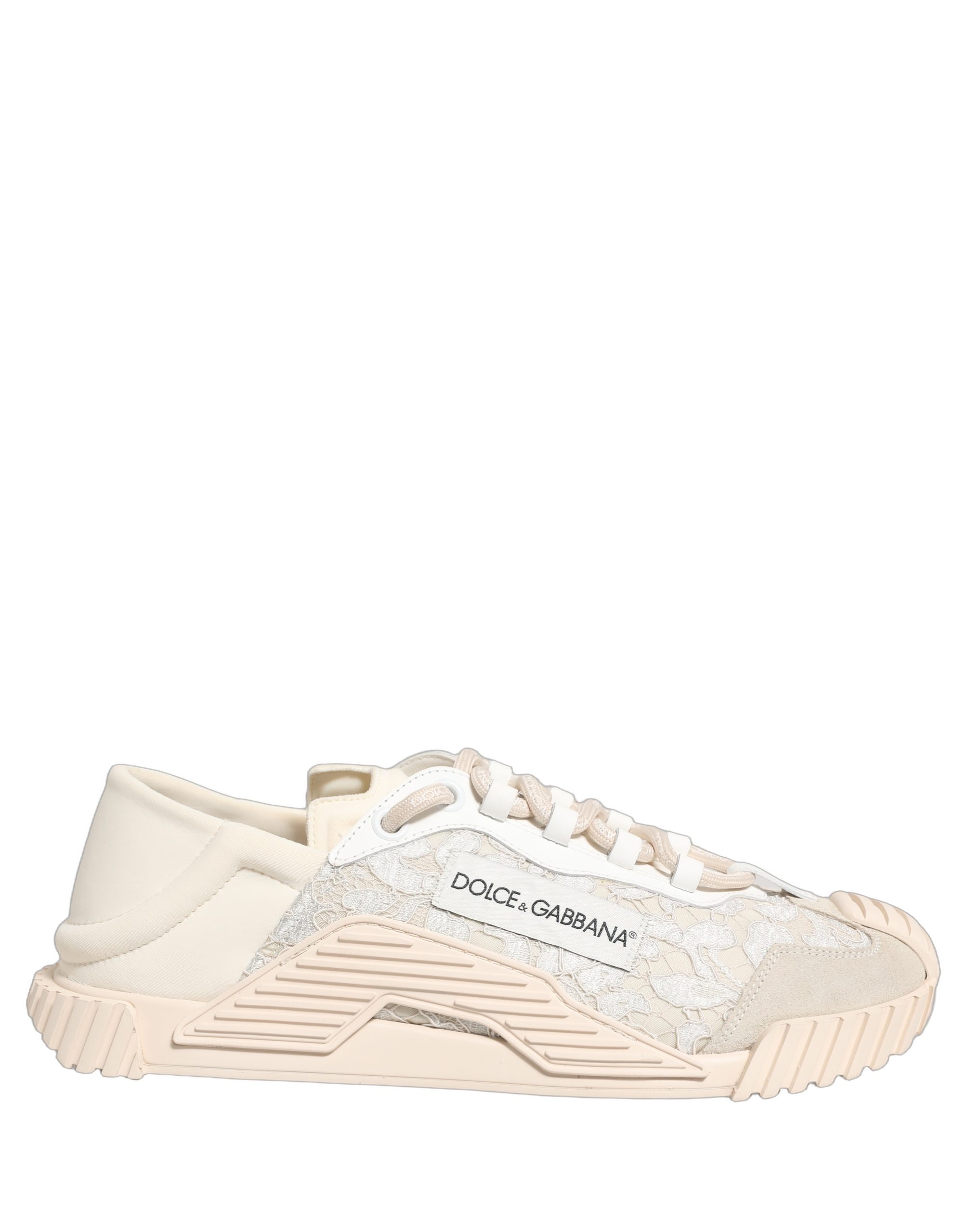 Dolce & Gabbana White Lace NS1 Low Top Sneaker Sports Shoes - Image 2