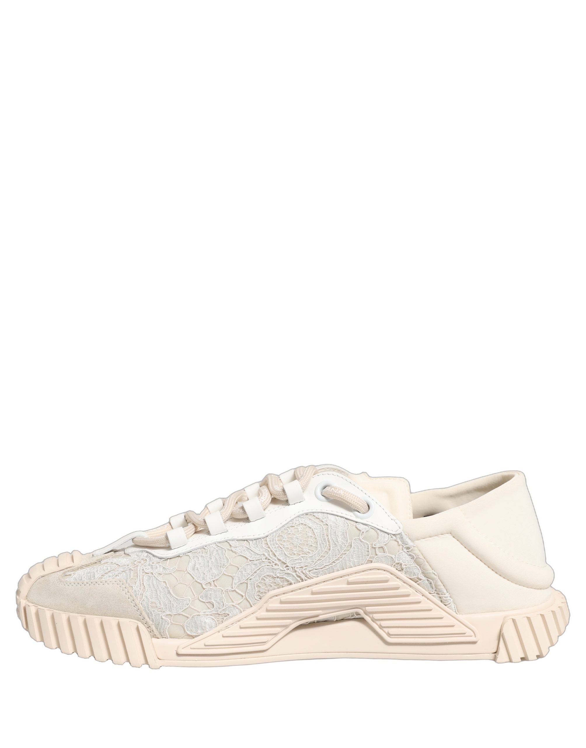 Dolce & Gabbana White Lace NS1 Low Top Sneaker Sports Shoes - Image 8