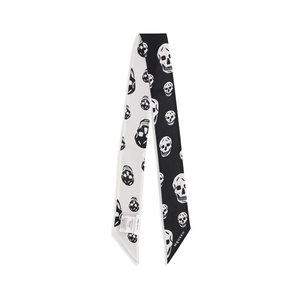 Alexander McQueen Black Silk Scarf - Image 2