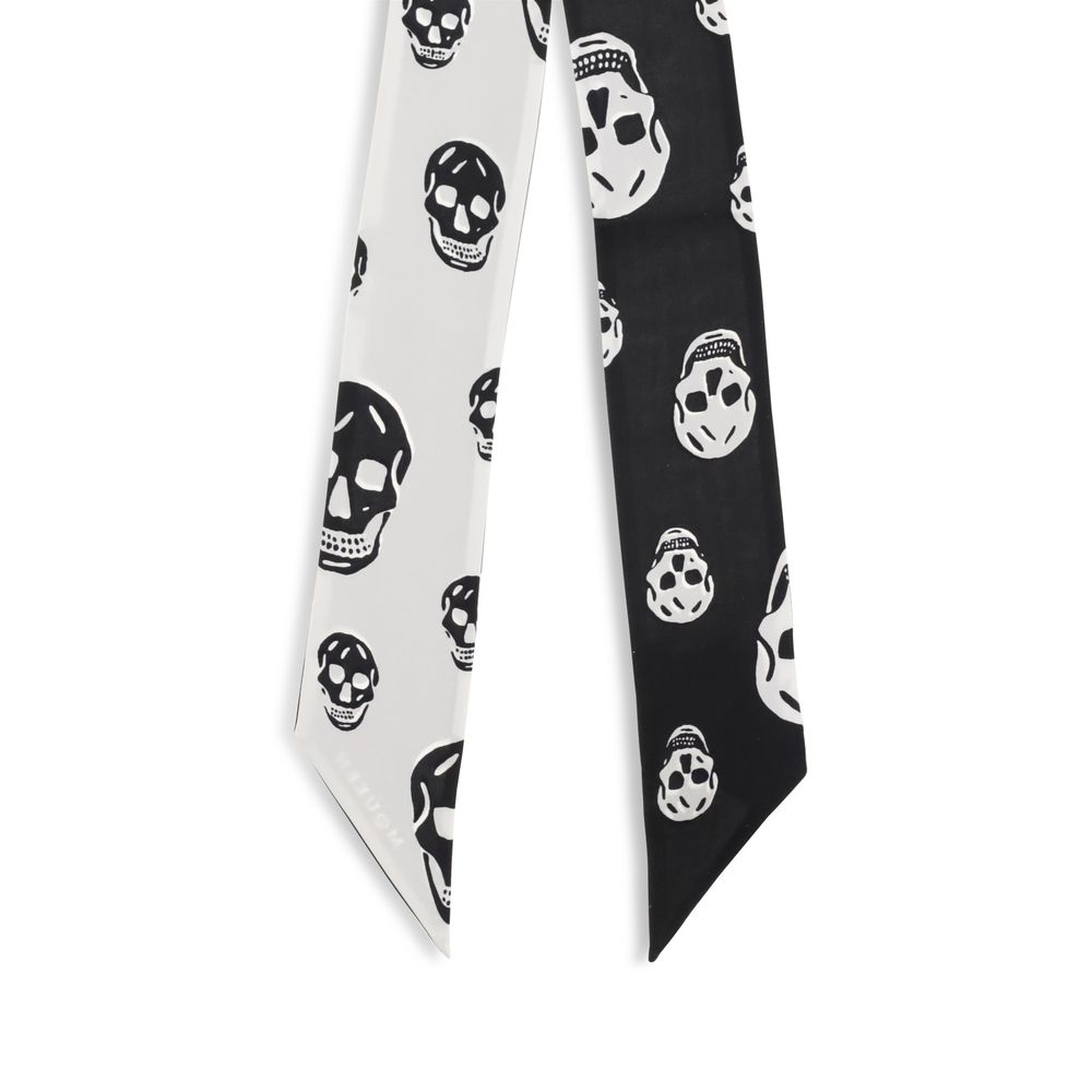 Alexander McQueen Black Silk Scarf - Image 3