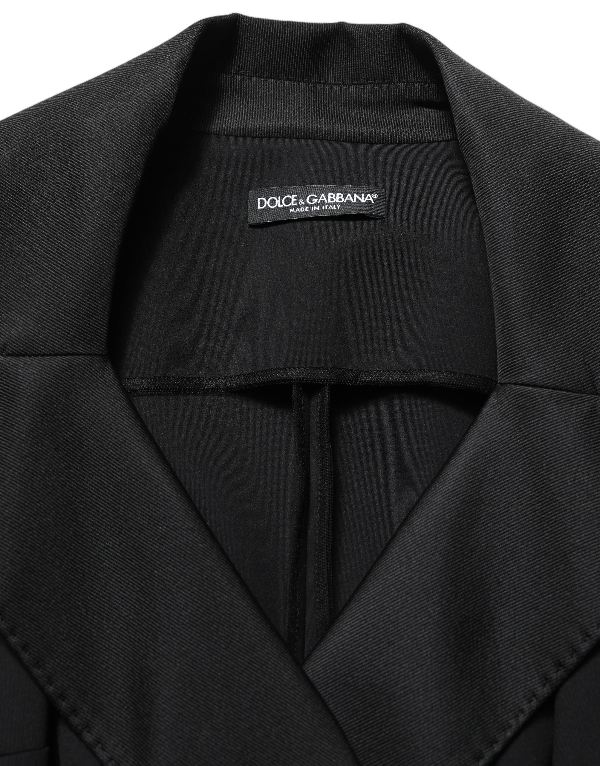 Dolce & Gabbana Black Nylon Double Breasted Coat Jacket - Image 2