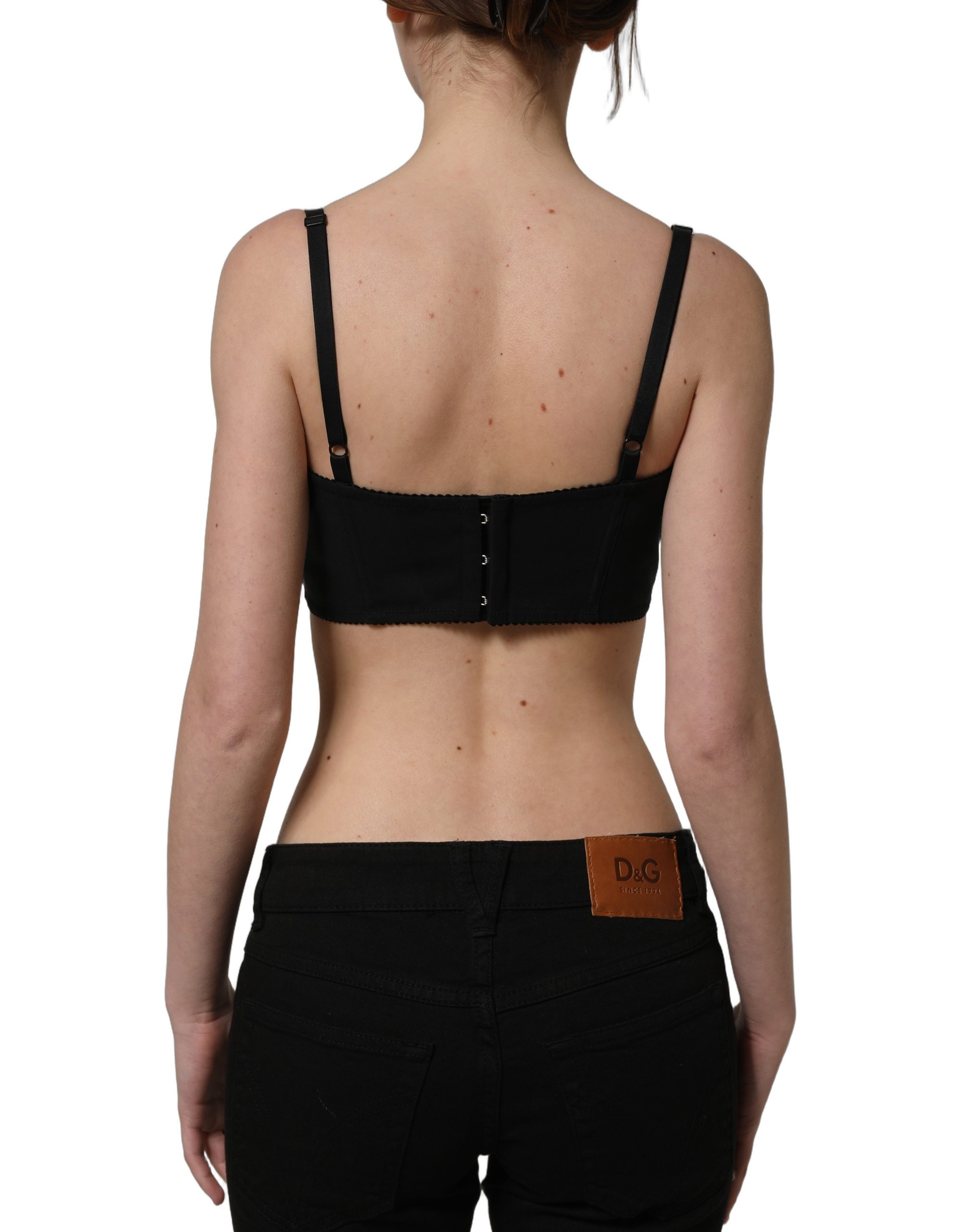 Dolce & Gabbana Red Polyester Satin Bustier Cropped Tank Top - Image 4