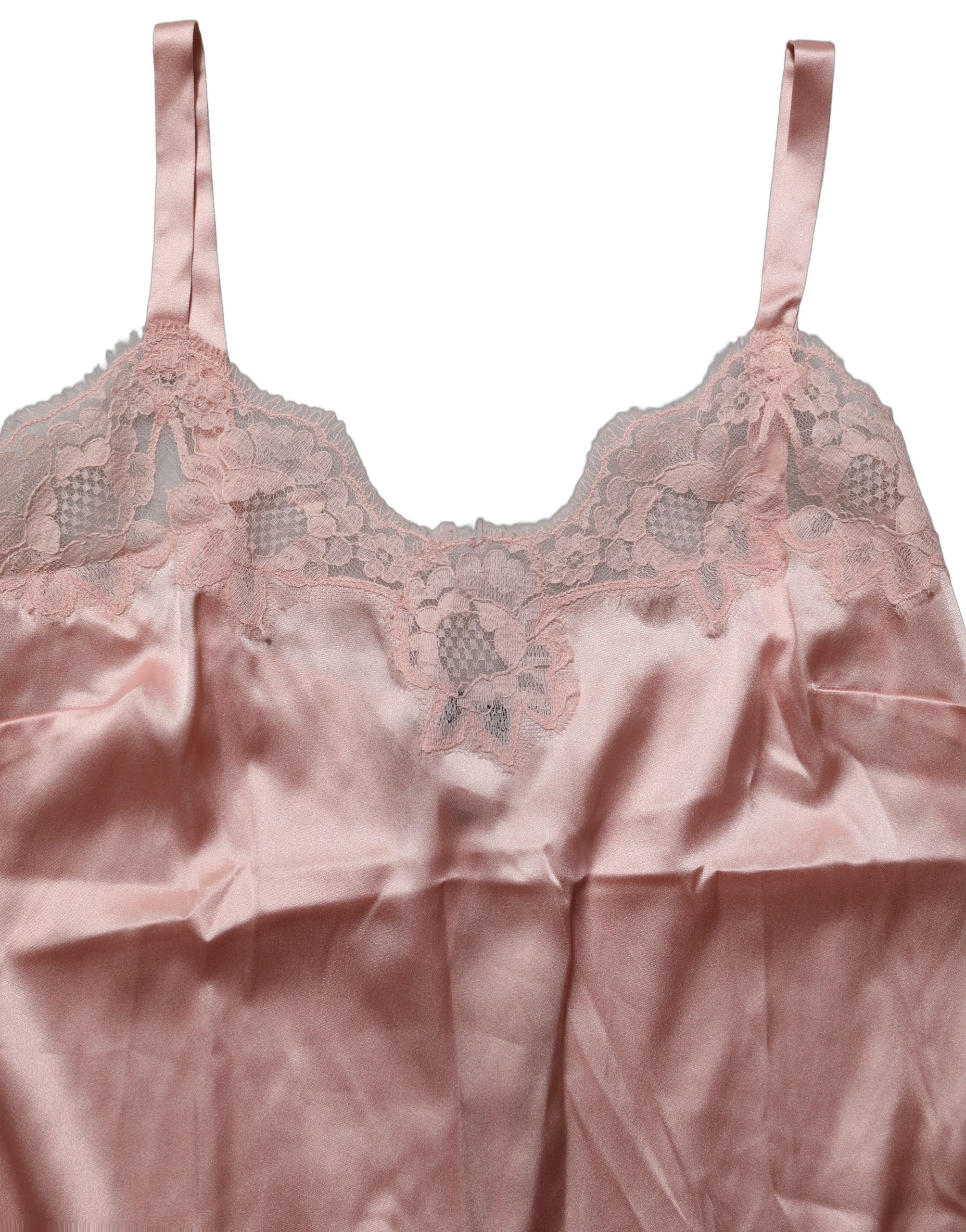 Dolce & Gabbana Light Pink Floral Lace Lingerie Underwear Top - Image 3