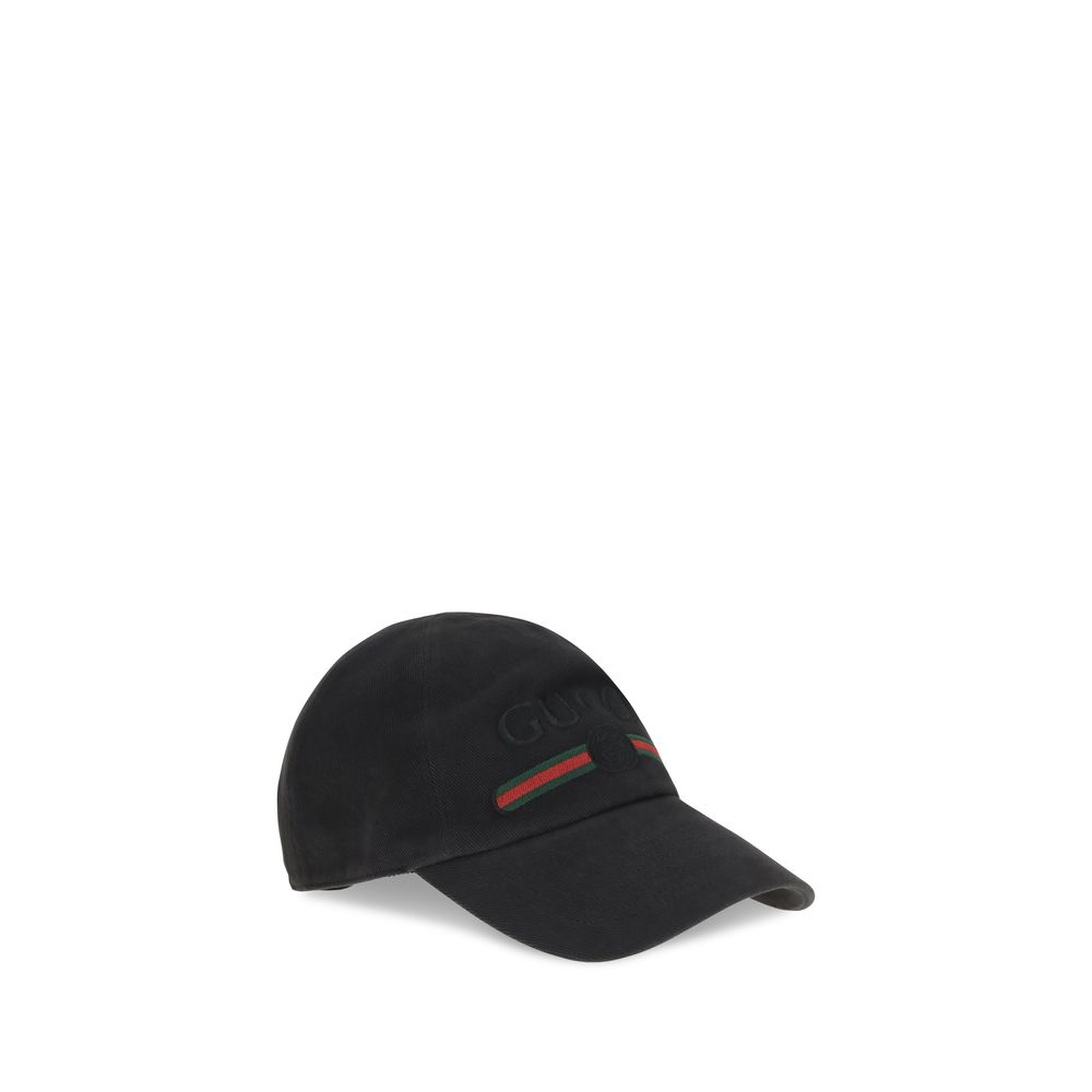 Gucci Black Cotton Cap (Baseball Hat) - Image 2