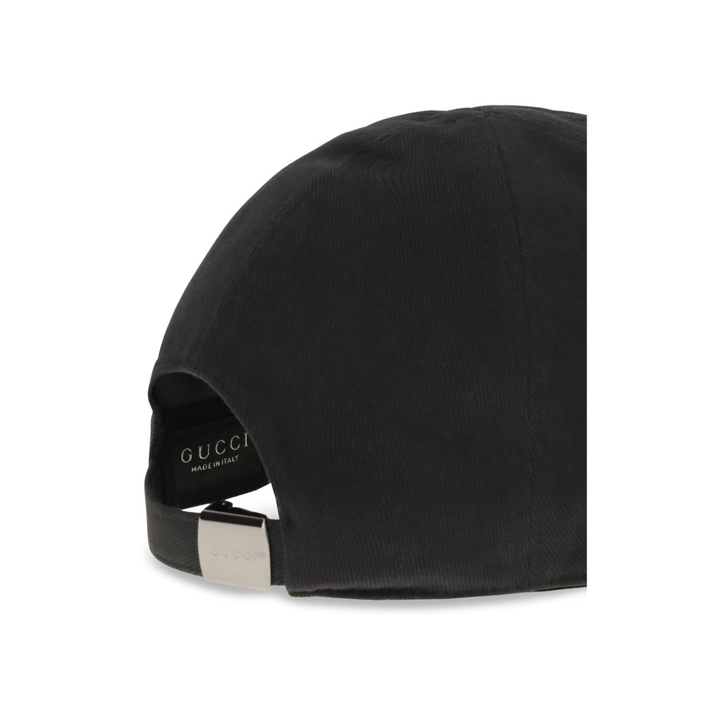 Gucci Black Cotton Cap (Baseball Hat) - Image 3