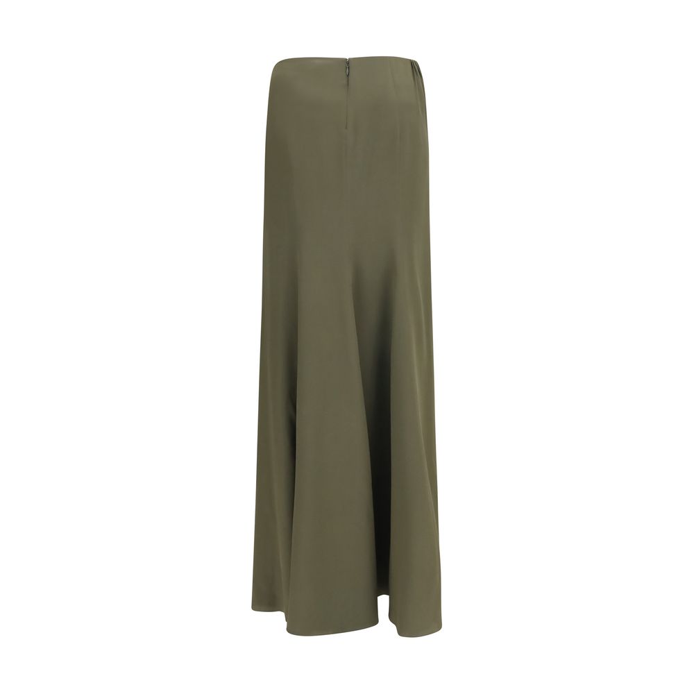 Alexander McQueen Bicolor Silk Long Skirt - Image 2