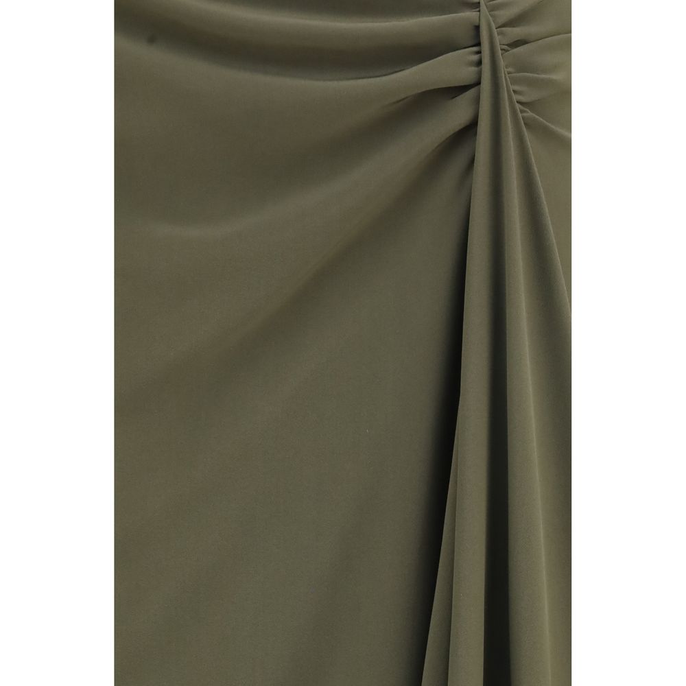 Alexander McQueen Bicolor Silk Long Skirt - Image 3