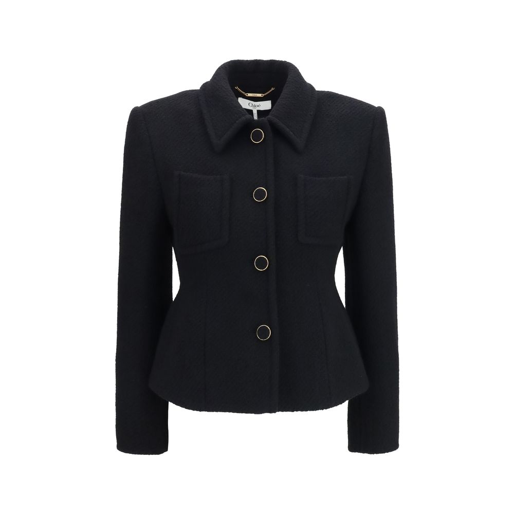 ChloƩ Black Wool Oves Aries Blazer