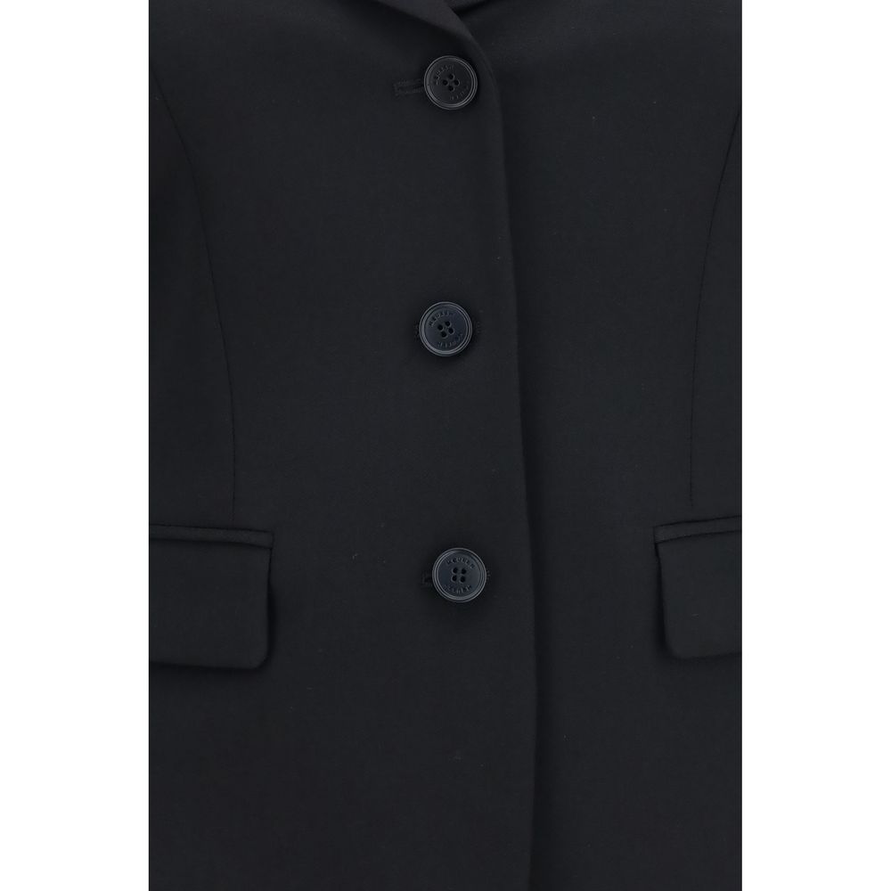 Alexander McQueen Black Wool Oves Aries Full-Length Jacket - Image 3