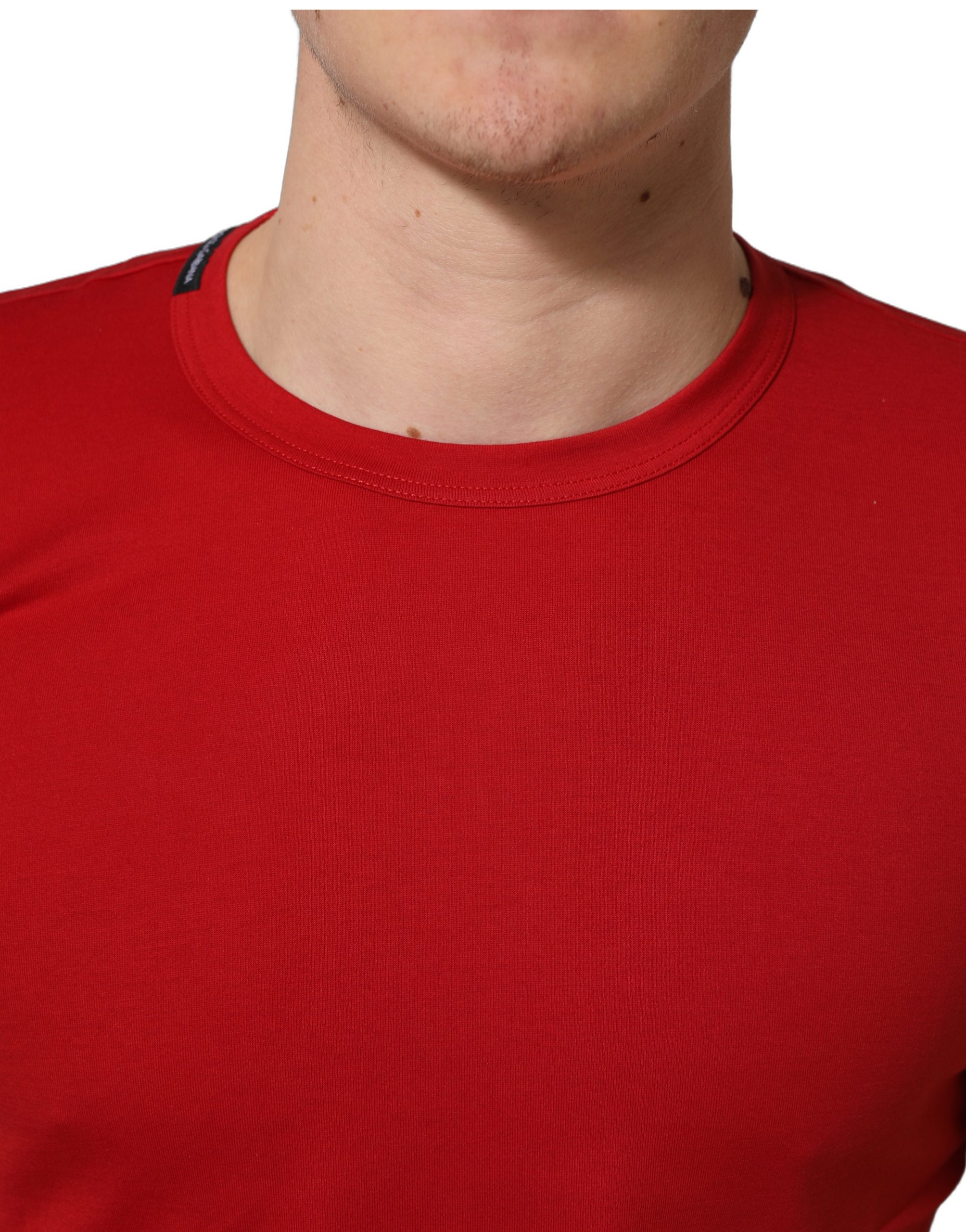 Dolce & Gabbana Red Goodluck 2023 Cotton Crew Neck T-shirt - Image 5