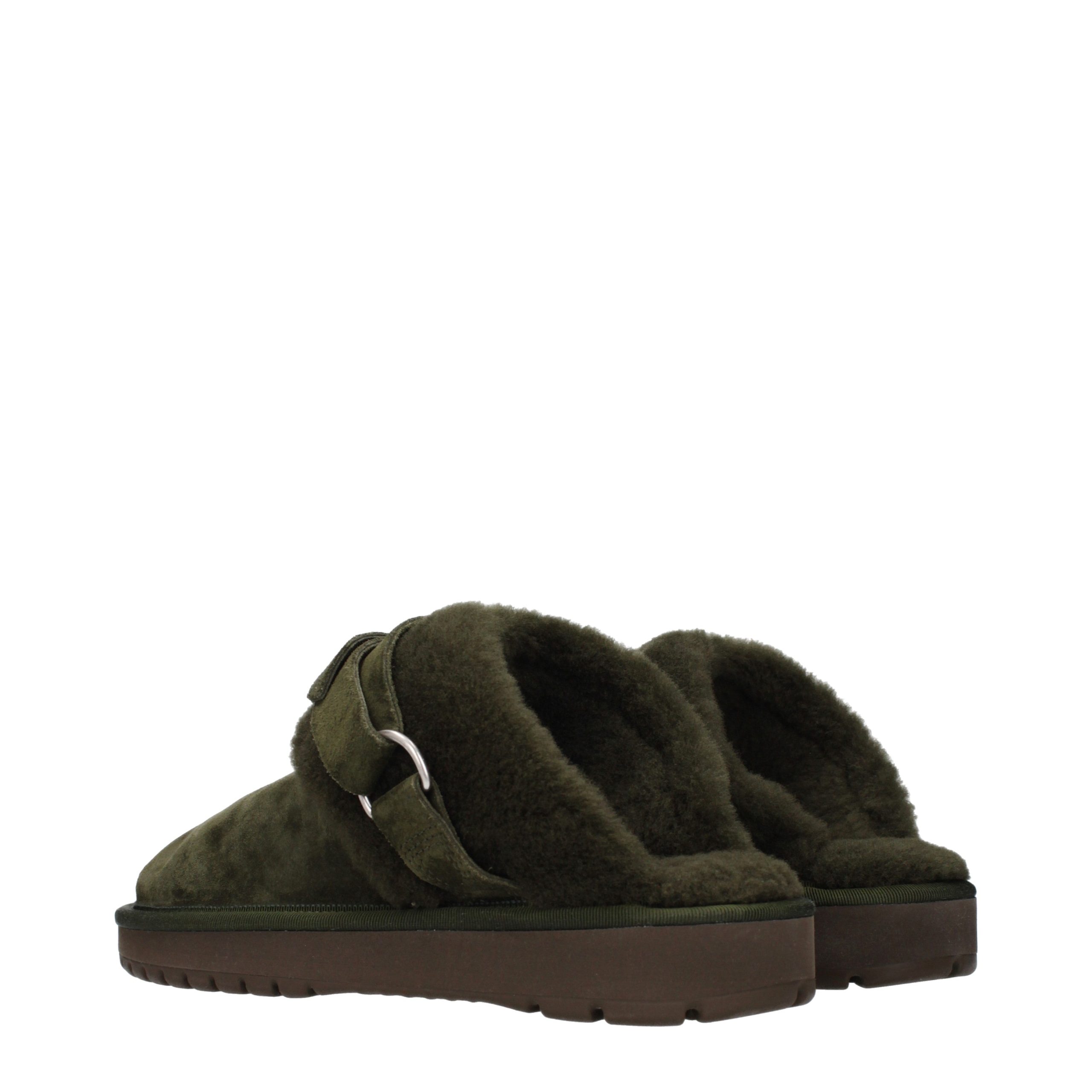 Burberry Green Leather Slippers - Image 4