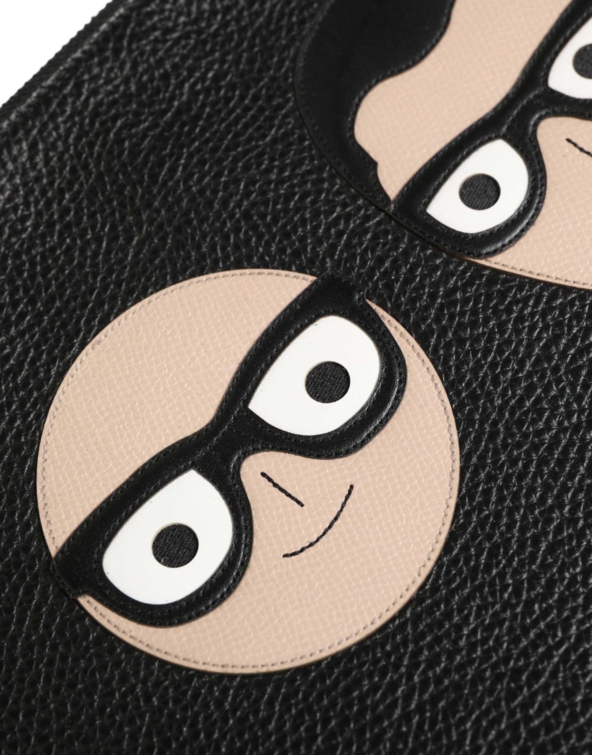 Dolce & Gabbana Black #DGFamily Embellished Leather Clutch Borse Bag - Image 4