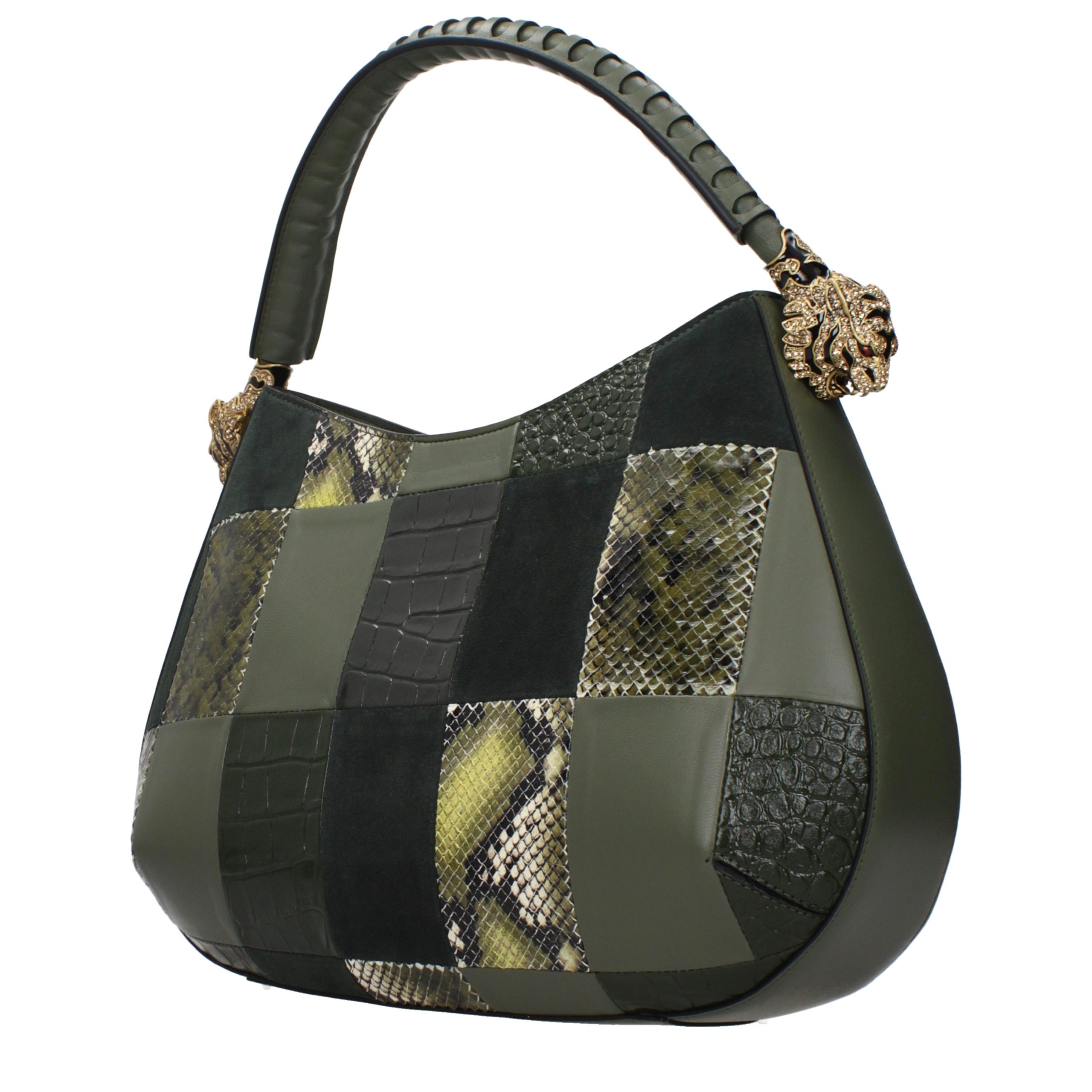 Roberto Cavalli Green Leather Handbag - Image 2