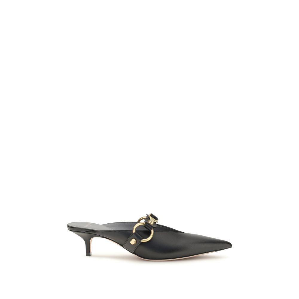 Balenciaga Black Calf Leather Bos Taurus Mules